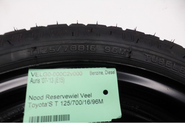 Nood Reservewiel Veel Toyota'S T 125/700/16/96M