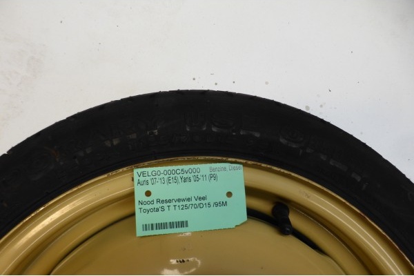 Nood Reservewiel Veel Toyota'S T T125/70/D15 /95M