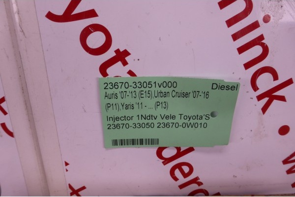 Injector 1Ndtv Vele Toyota'S 23670-33050 -33051