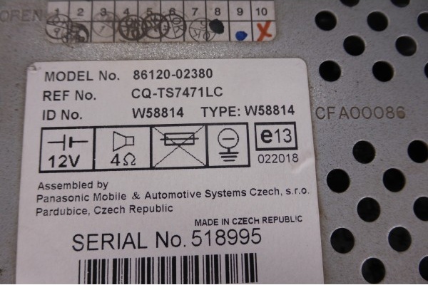 Radio Cd/W58814