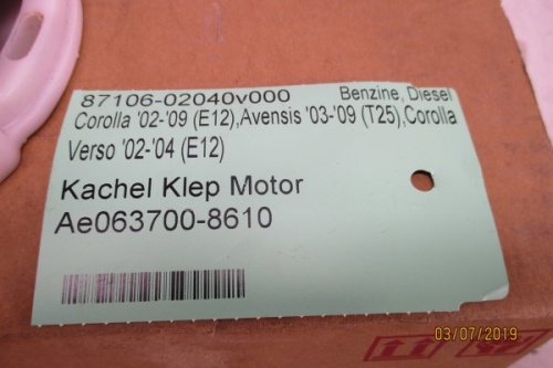 Kachel Klep Motor Ae063700-8610
