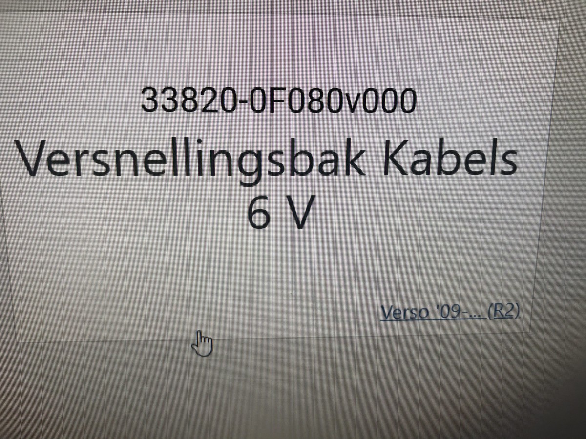 Versnellingsbak Kabels 6 V