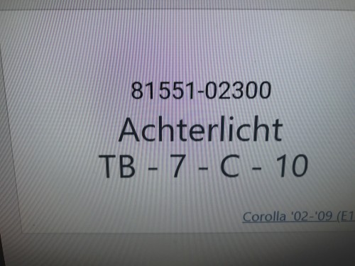 Achterlicht 2003-2007