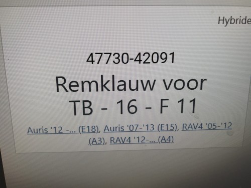 Remklauw voor