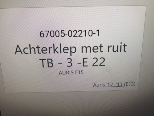 Achterklep met ruit