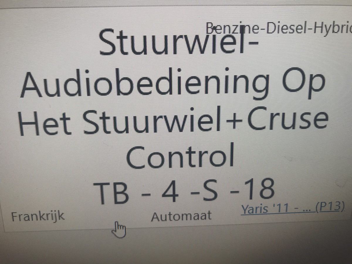 Stuurwiel-Audiobediening Op Het Stuurwiel+Cruse Control