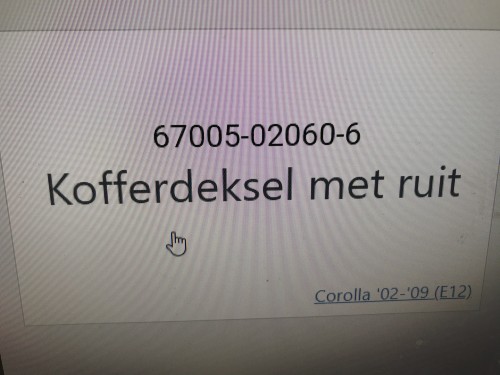 Kofferdeksel met ruit