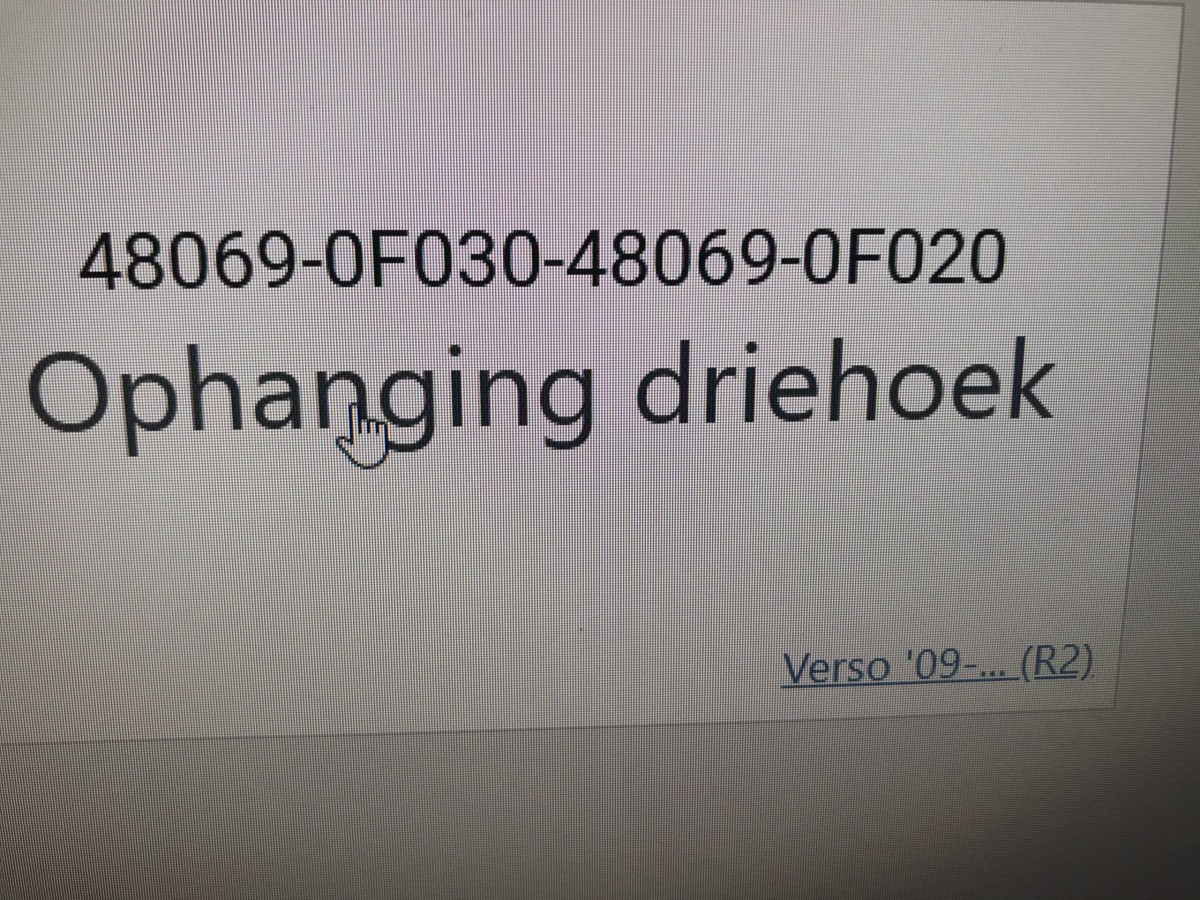 Ophanging driehoek