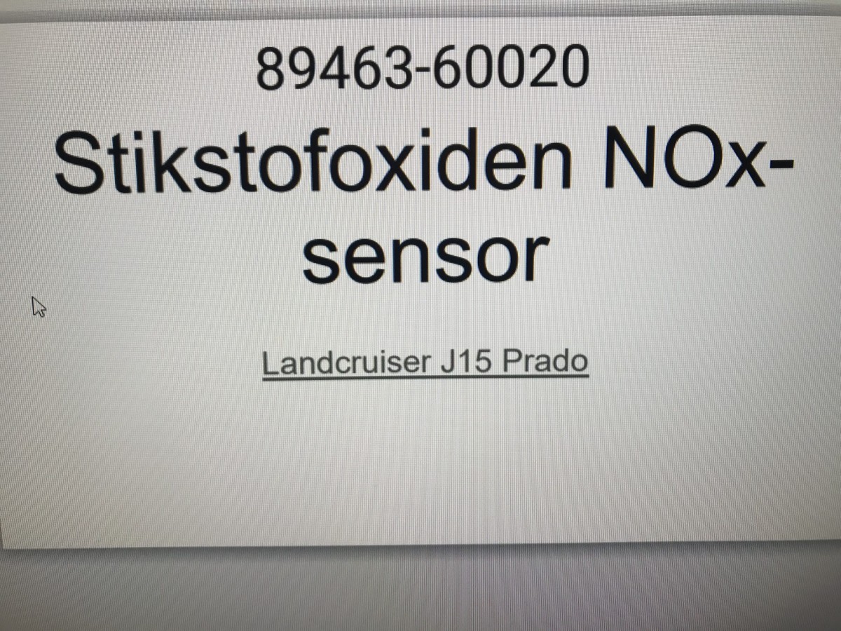 Stikstofoxiden NOx-sensor