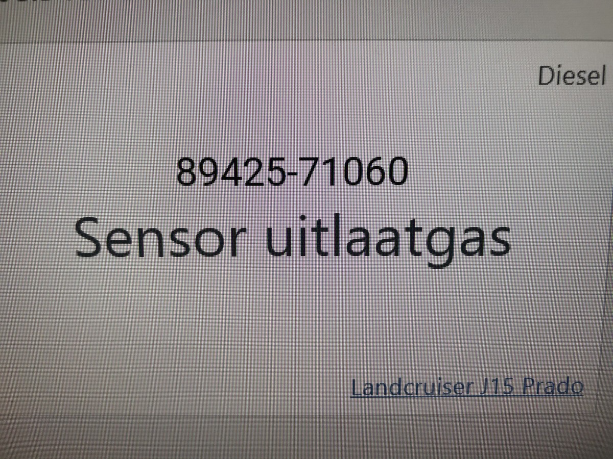 Sensor uitlaatgas