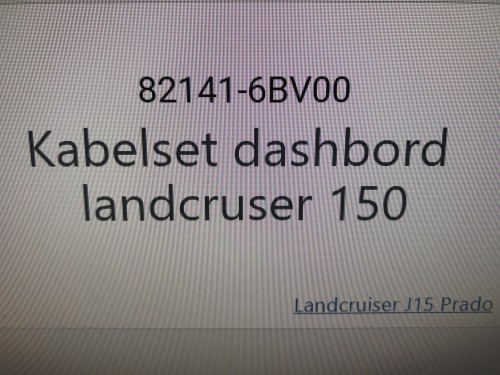Kabelset dashbord landcruser 150