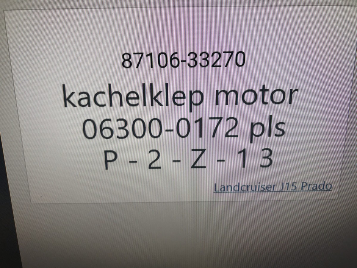 kachelklep motor 06300-0172 pls
