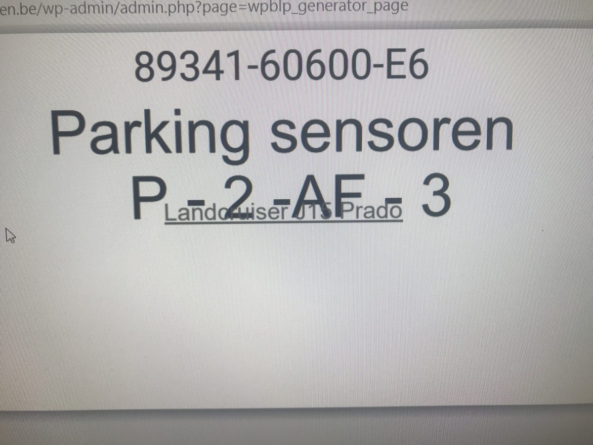 Parking sensoren