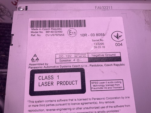 Radio Cd / & Navigatie module 86840-05011