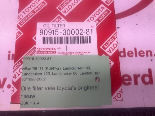 Olie filter vele toyota's  origineel nieuw 