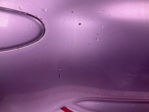 Achterbumper met lichte krasse, kleur 1E7 